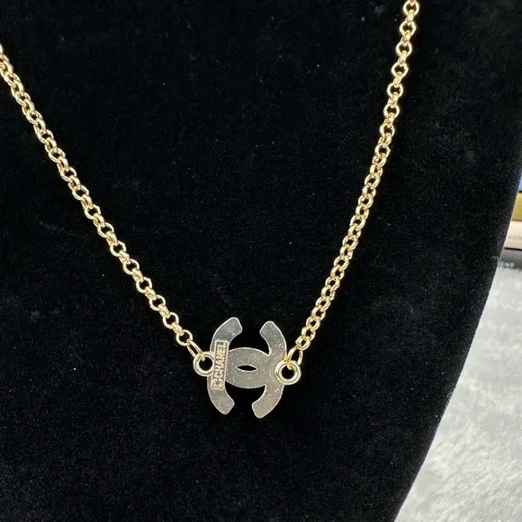 CHANEL Necklace with Stamped Charm handmade custom - Picture 2 of 5